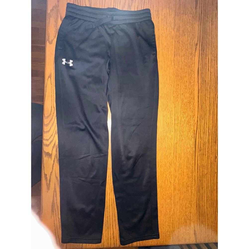 Under Armour Boys YLG ColdGear Sweatpants Black Loose Youth Large